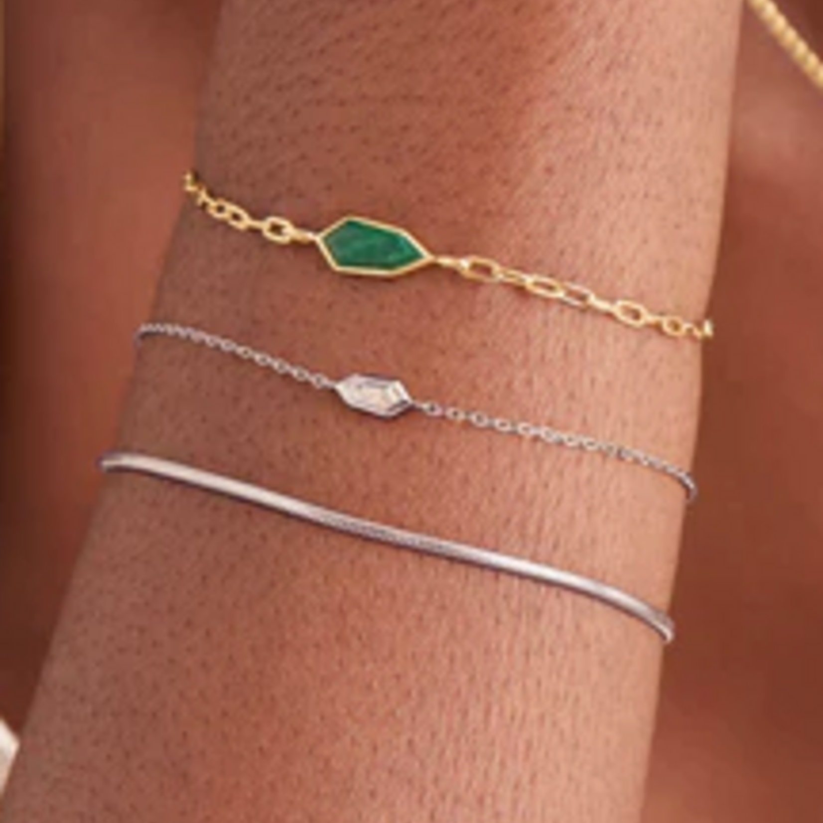 Ania Haie Ania Haie Dance 'Til Dawn Sparkle Emblem Chain Bracelet, silver