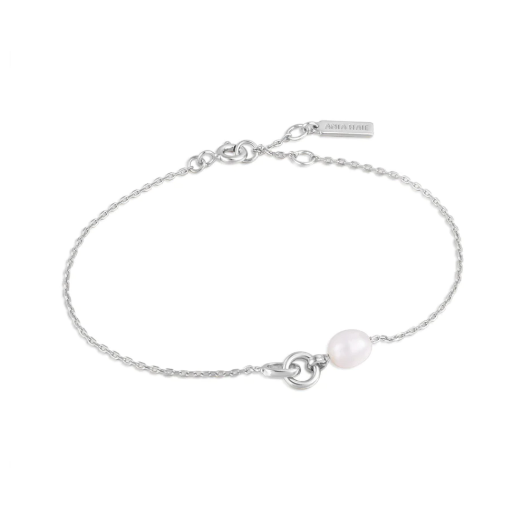 Ania Haie  Pearl Power Link Chain Bracelet, silver