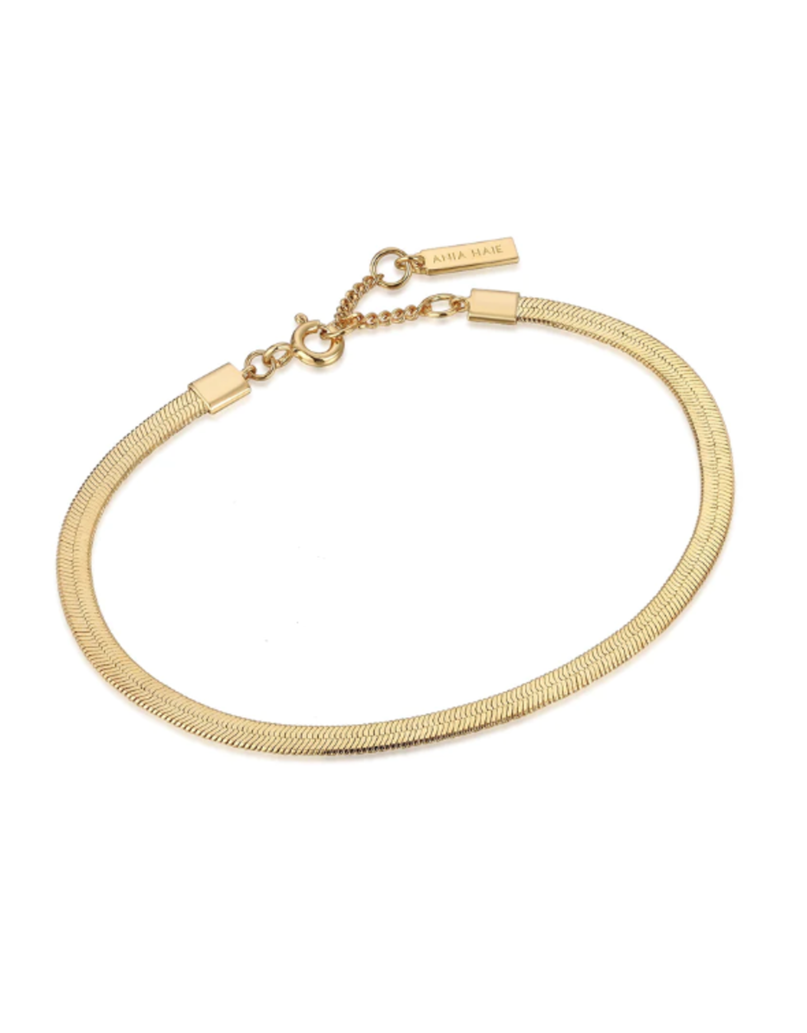 Ania Haie Ania Haie Link Up Flat Snake Chain Bracelet, gold