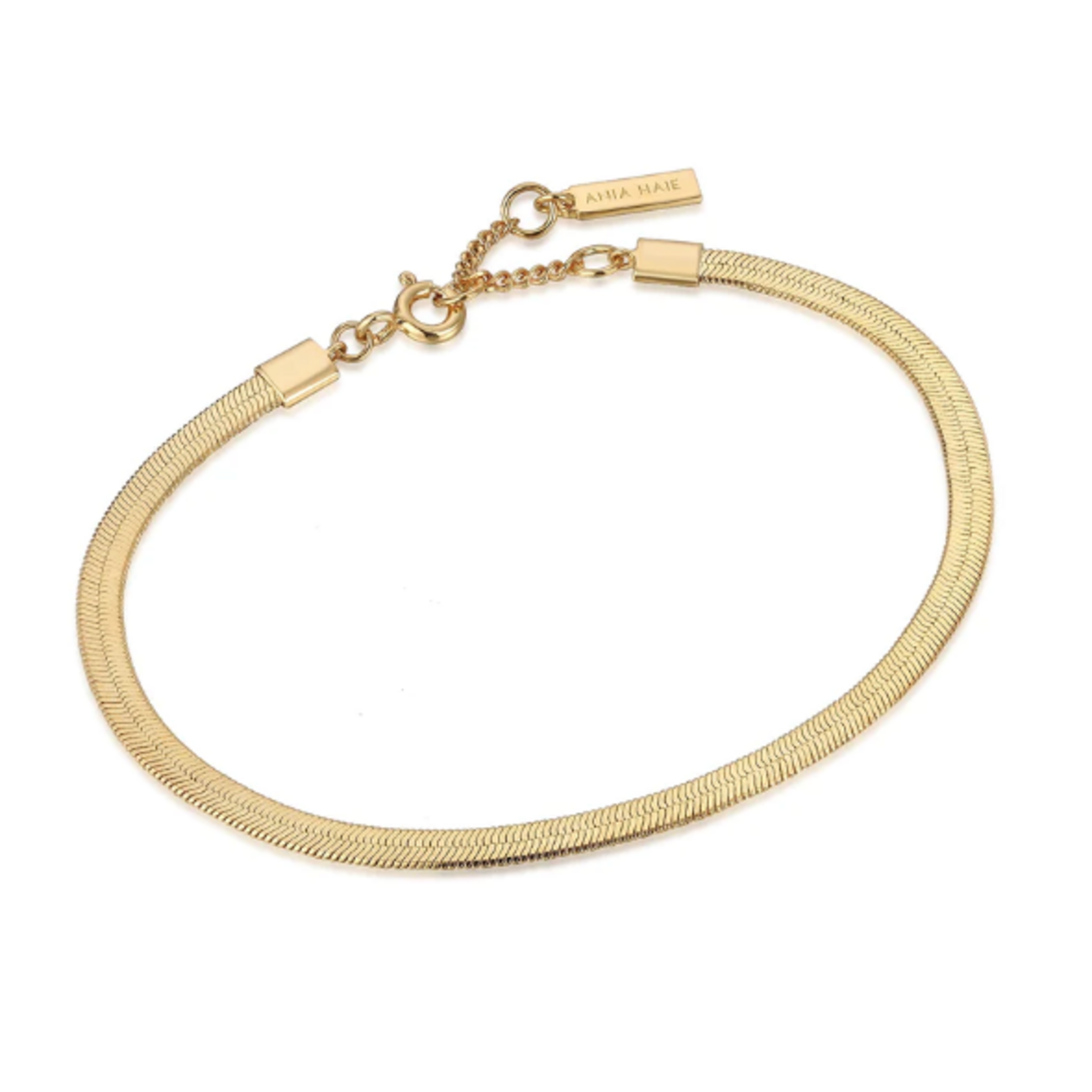 Ania Haie Ania Haie Link Up Flat Snake Chain Bracelet, gold