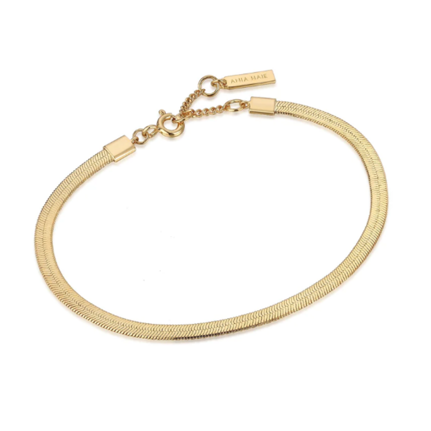 Ania Haie Link Up Flat Snake Chain Bracelet, gold