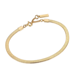 Ania Haie Ania Haie Link Up Flat Snake Chain Bracelet, gold