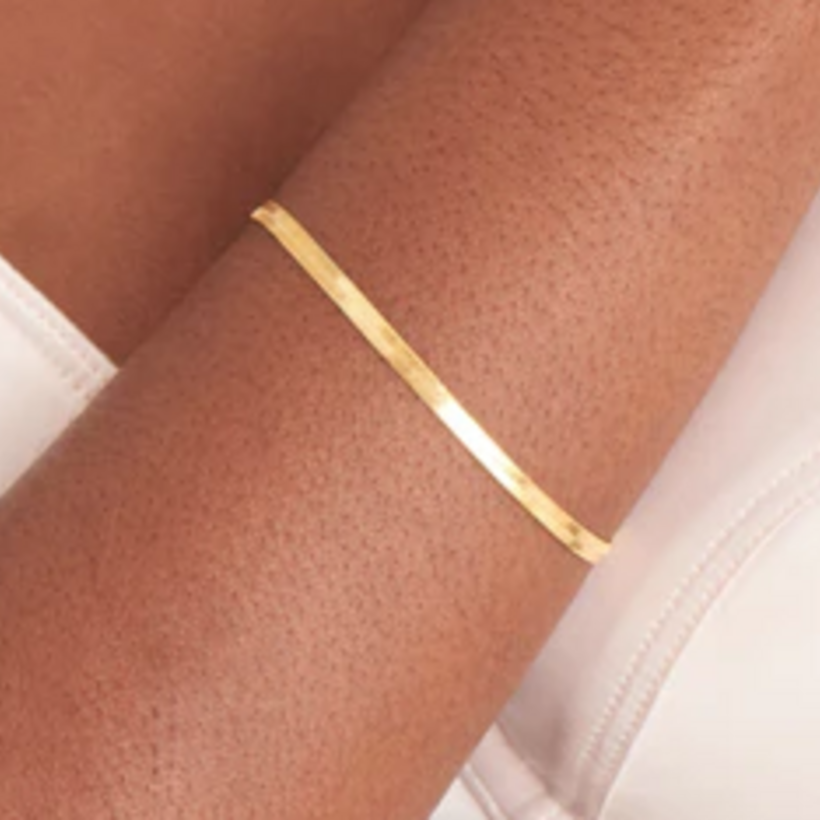 Ania Haie Ania Haie Link Up Flat Snake Chain Bracelet, gold