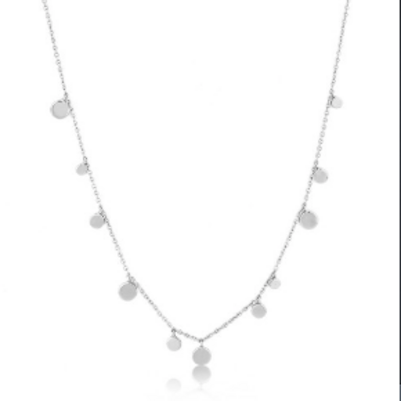Ania Haie Ania Haie Geometry Mixed Discs Necklace, Silver