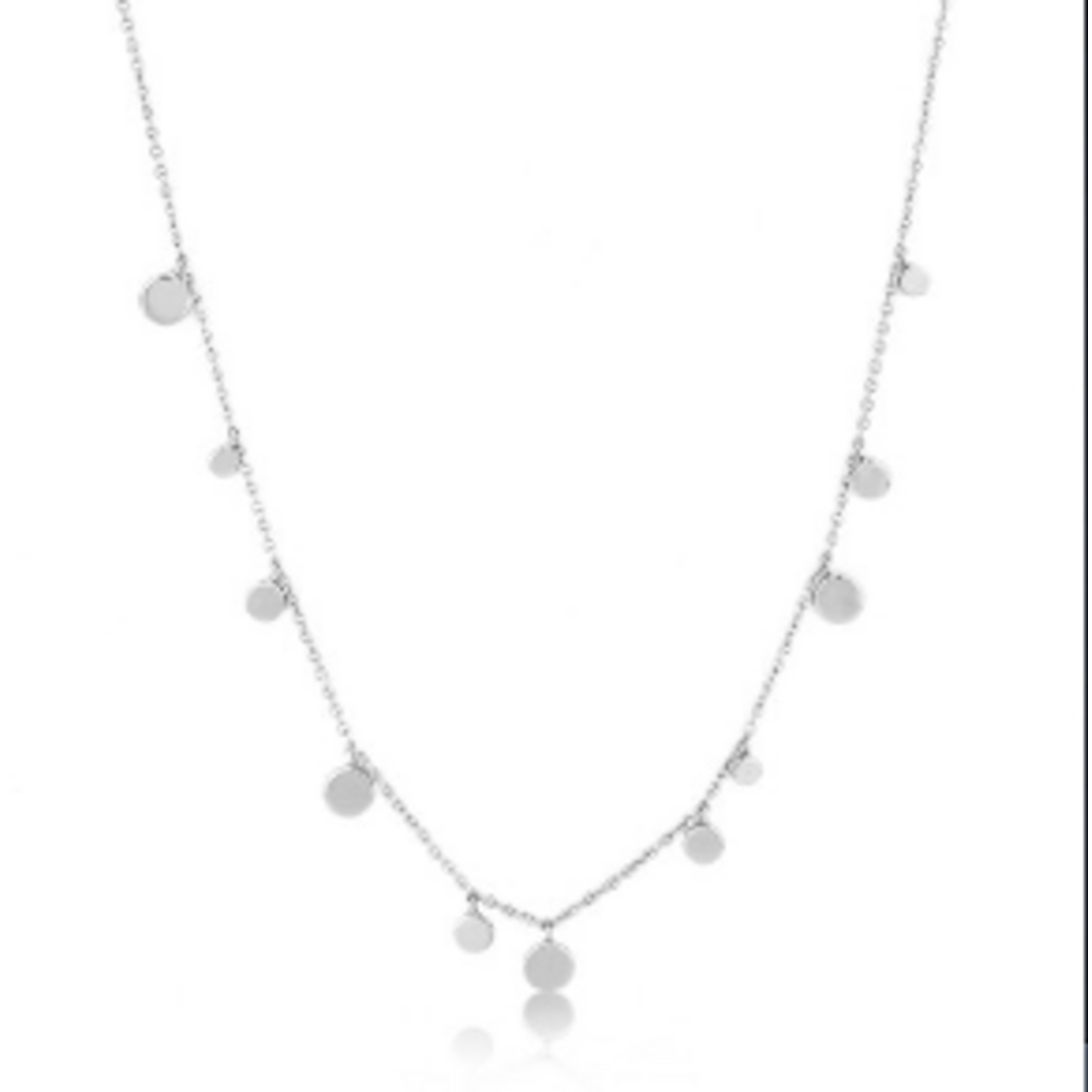 Ania Haie Ania Haie Geometry Mixed Discs Necklace, Silver