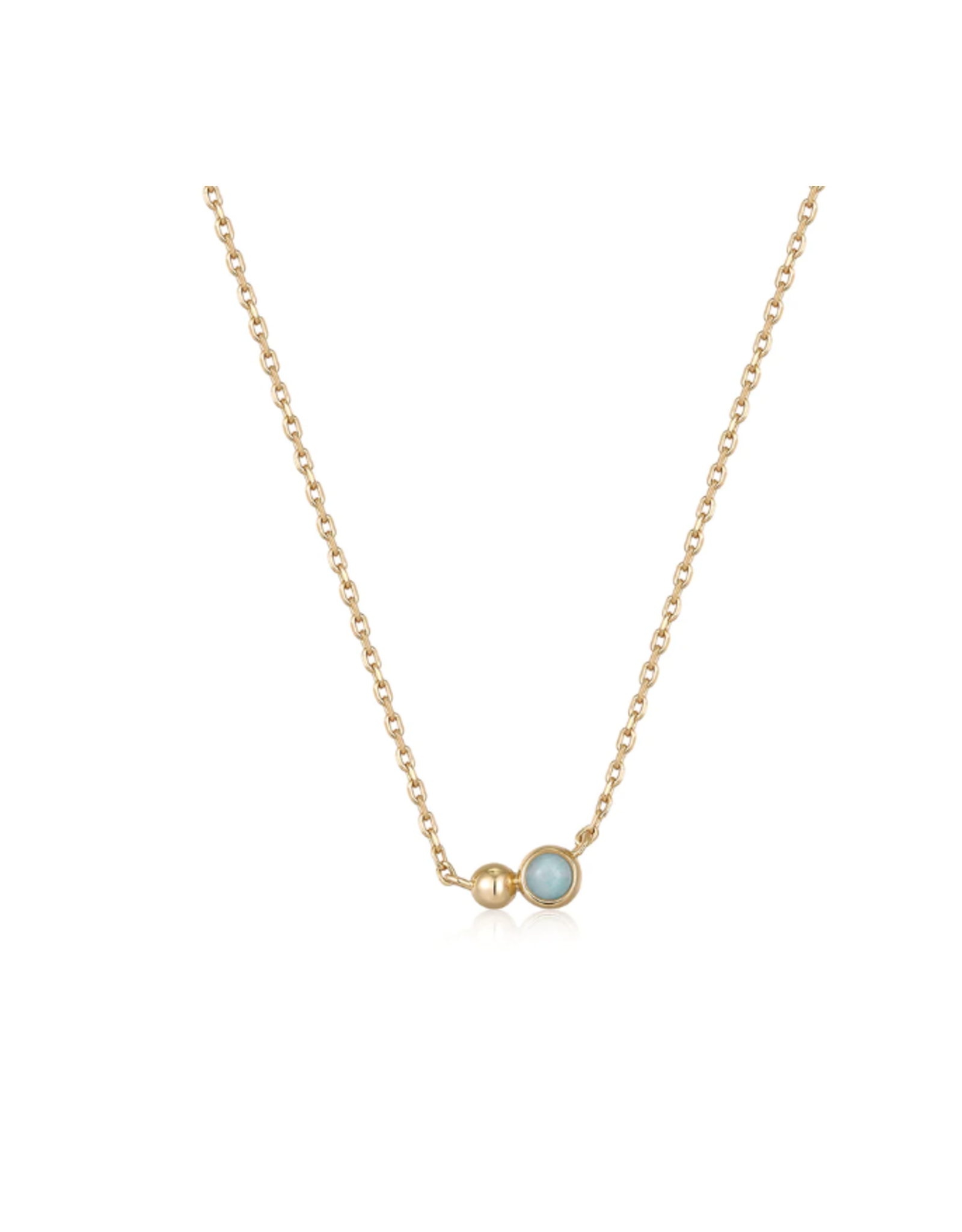 Ania Haie Ania Haie Spaced Out Orb Pendant Necklace, gold amazonite