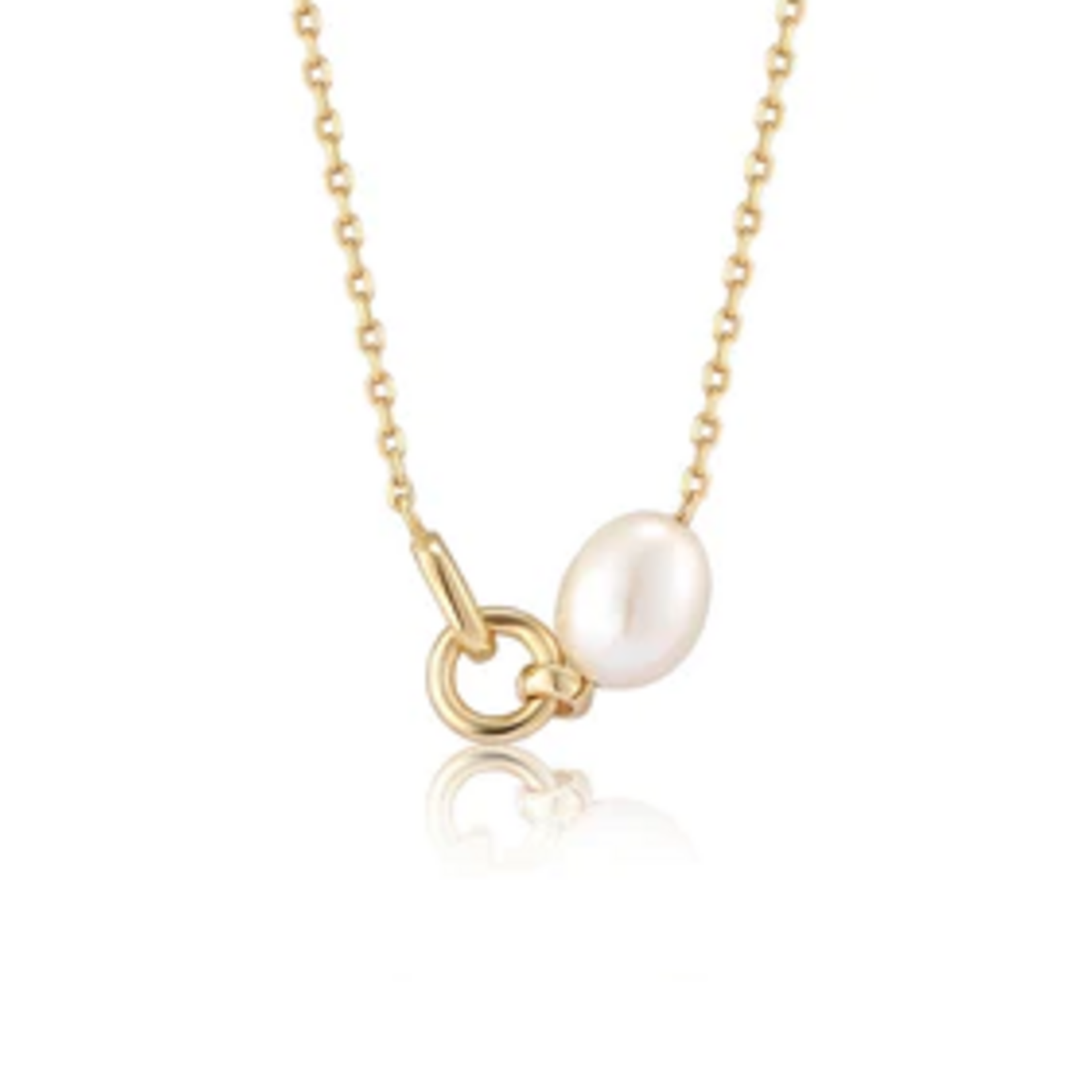 Ania Haie Ania Haie Pearl Power Pearl Link Chain Necklace, gold