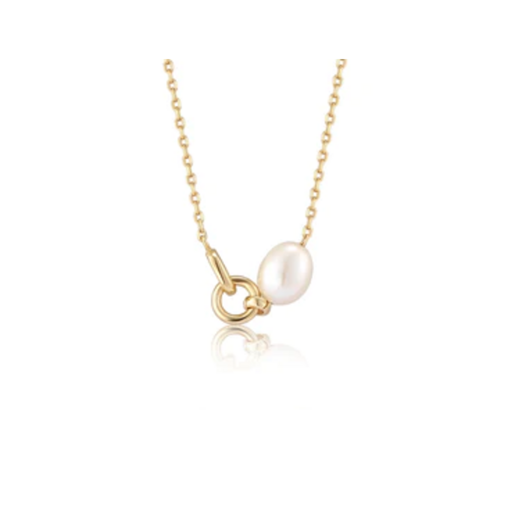 Ania Haie Ania Haie Pearl Power Pearl Link Chain Necklace, gold