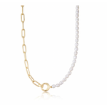 Ania Haie Ania Haie Pearl Power Chunky Link Chain Necklace, Gold
