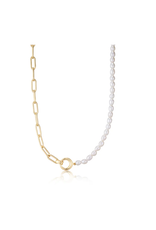 Ania Haie Ania Haie Pearl Power Chunky Link Chain Necklace, Gold