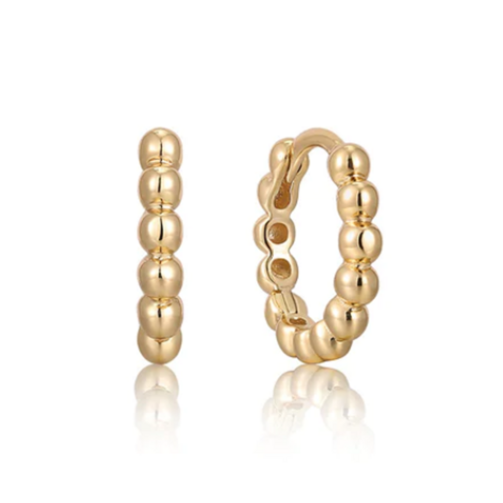 Ania Haie Ania Haie Spaced Out Orb Huggie Hoops, gold
