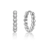 Ania Haie Ania Haie Spaced Out Orb Huggie Hoops, silver