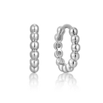 Ania Haie Ania Haie Spaced Out Orb Huggie Hoops, silver