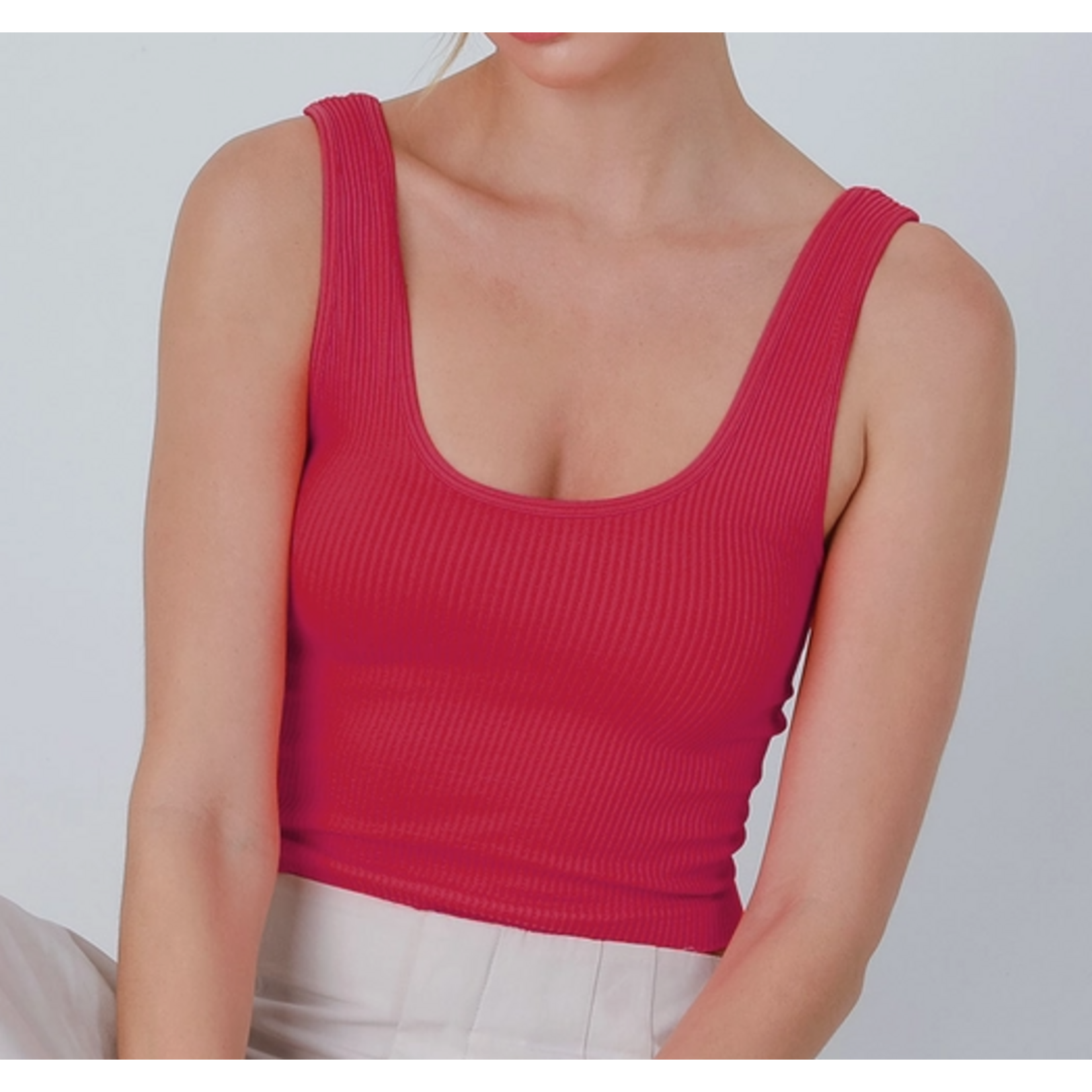 NIKIBIKI  Reversible Ribbed Crop Top