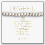 Lenny & Eva Symbolic Stones Bracelet, Heart, howlite
