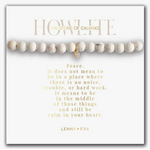 Lenny & Eva Symbolic Stones Bracelet, Heart, howlite