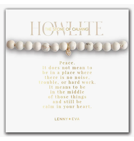 Lenny & Eva Symbolic Stones Bracelet, Heart, howlite