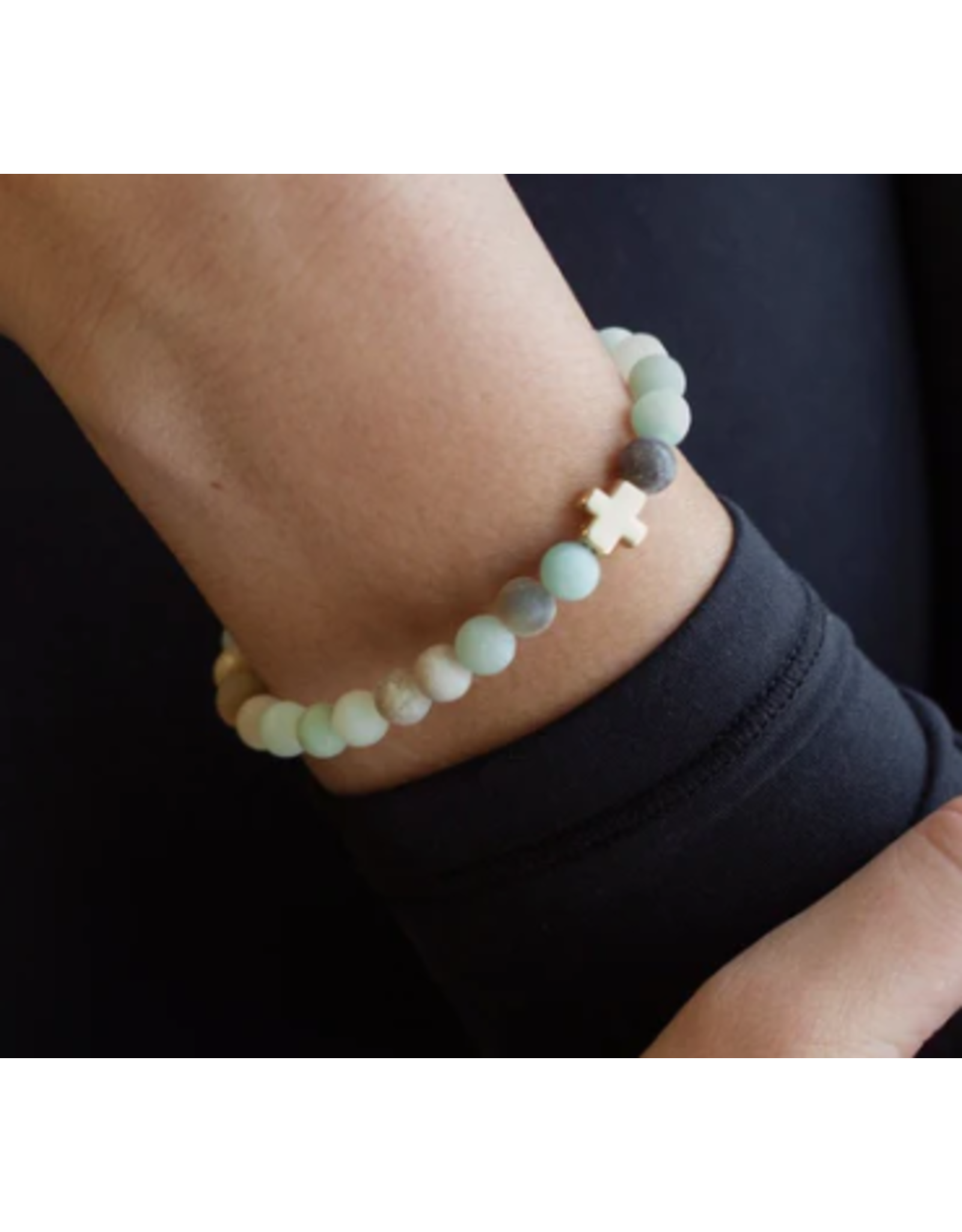 Lenny & Eva L&E Faith Over Fear Limited Edition Bracelet, amazonite gold