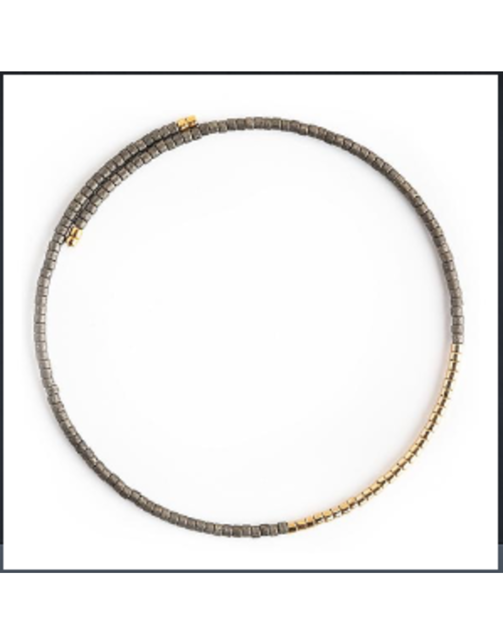 Lenny & Eva L&E Norah Bangle, matte graphite/gold