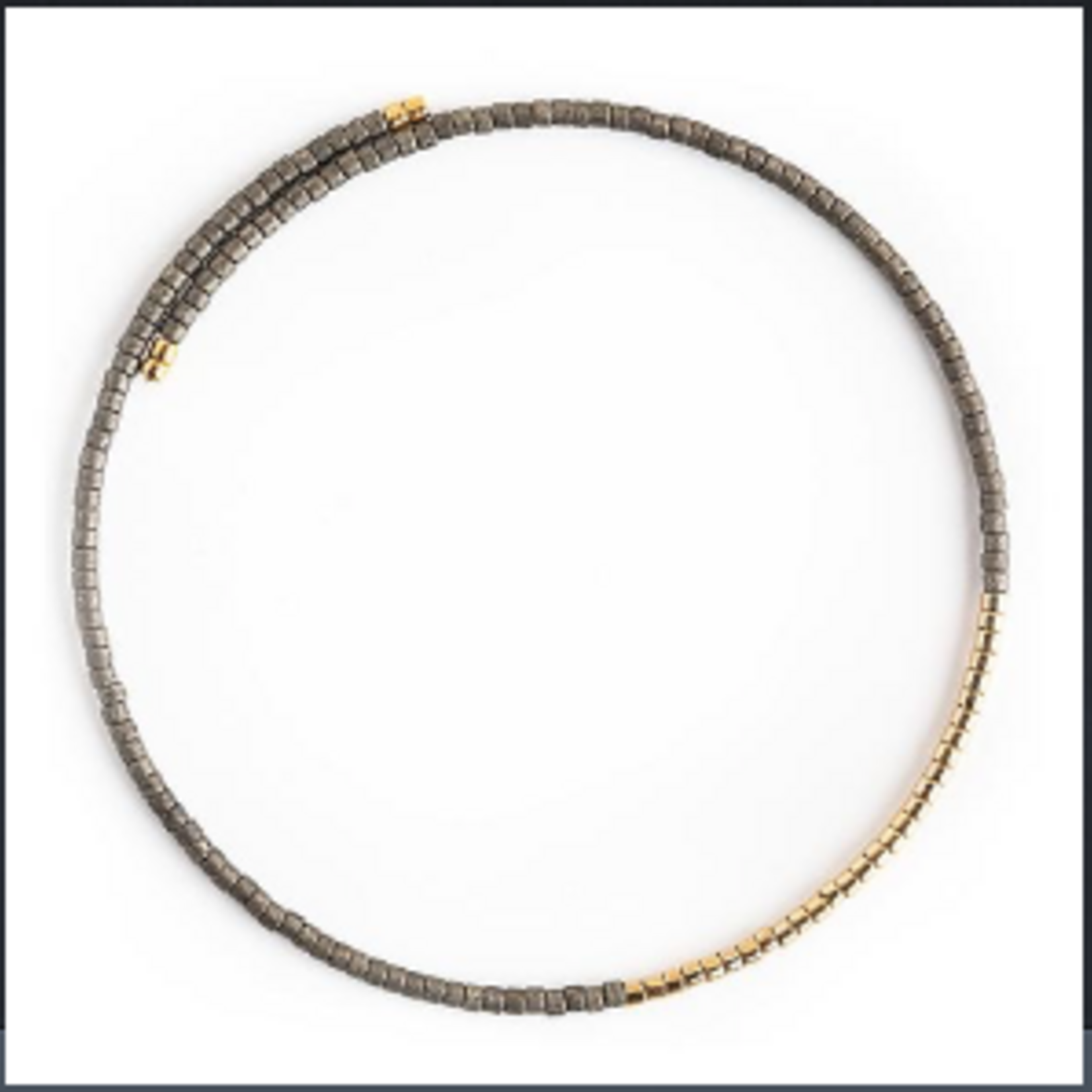 Lenny & Eva L&E Norah Bangle, matte graphite/gold