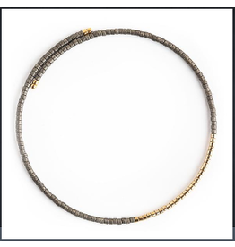 Lenny & Eva L&E Norah Bangle, matte graphite/gold