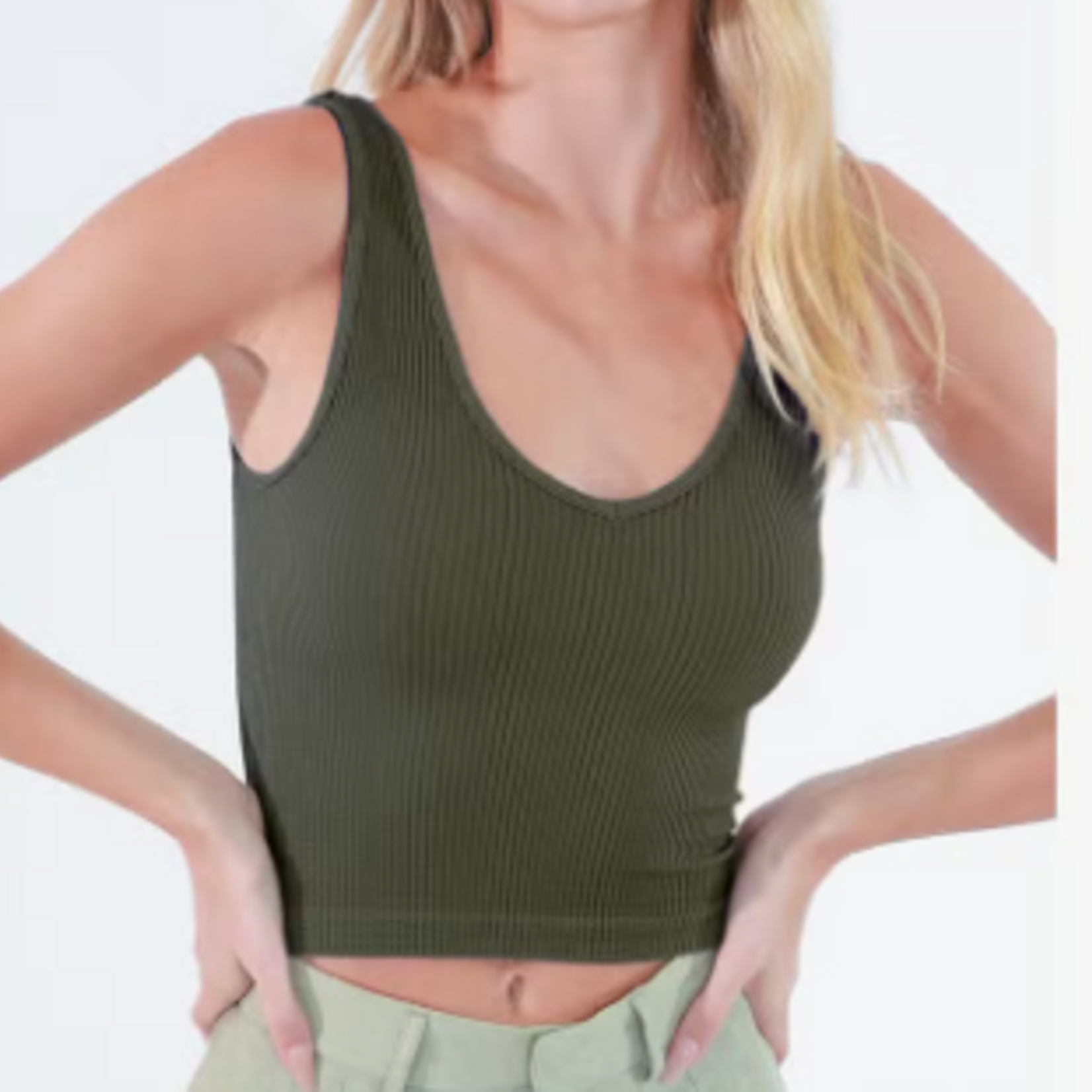 NIKIBIKI NikiBiki Reversible Ribbed Crop Top