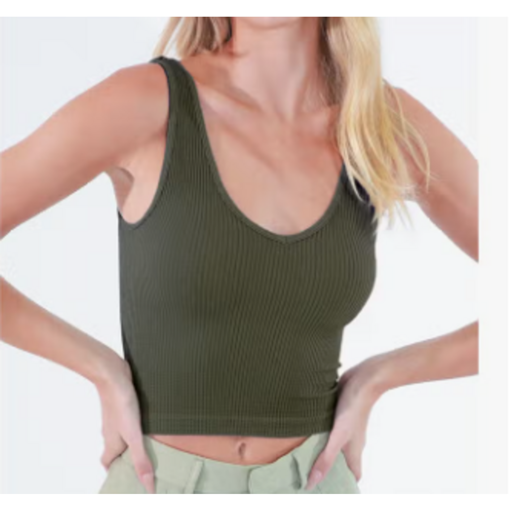 NIKIBIKI  Reversible Ribbed Crop Top
