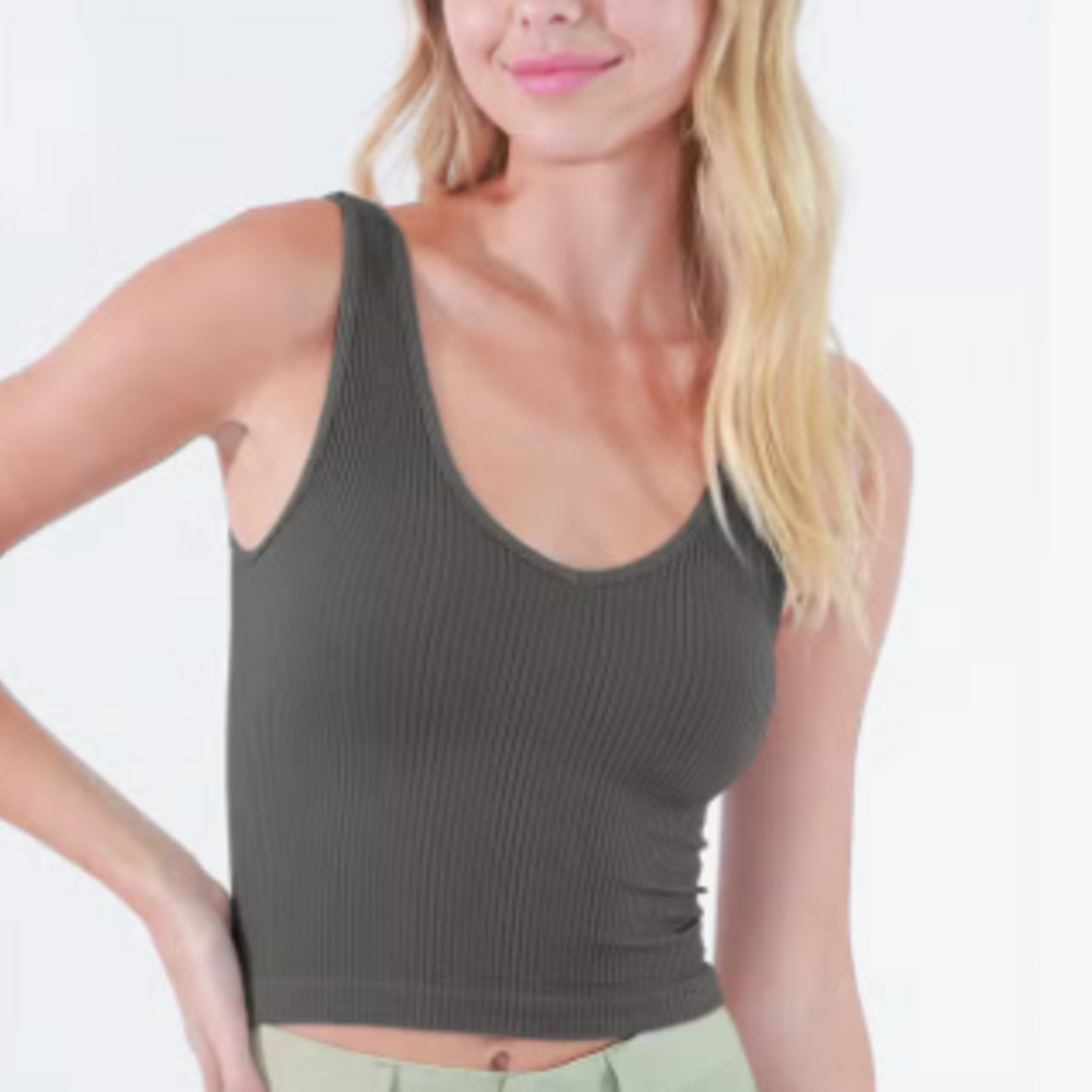 NIKIBIKI NikiBiki Reversible Ribbed Crop Top