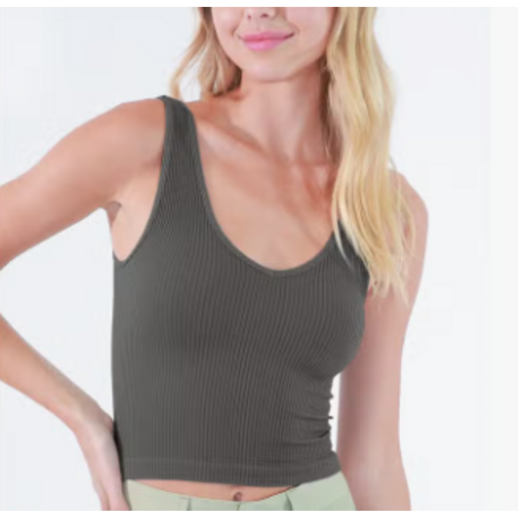 NIKIBIKI  Reversible Ribbed Crop Top