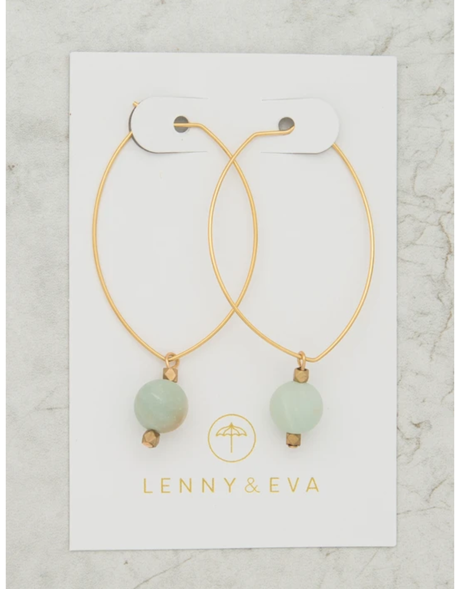 Lenny & Eva L&E Lenny Gemstone Dangle Earrings, amazonite