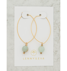 Lenny & Eva L&E Lenny Gemstone Dangle Earrings, amazonite