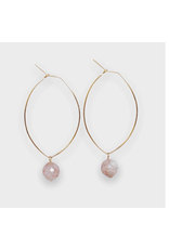 Lenny & Eva L&E Lenny Gemstone Dangle Earrings, moonstone