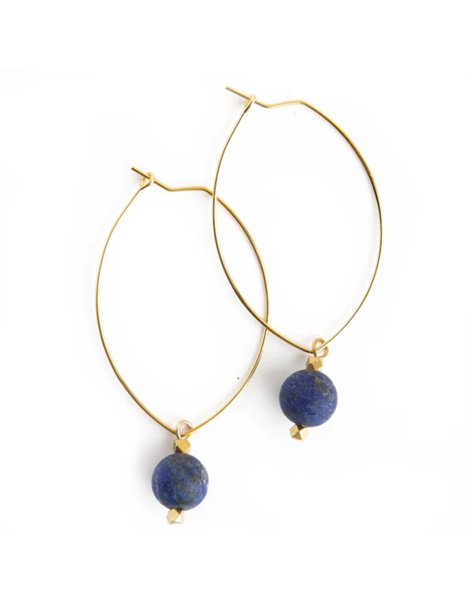 Lenny & Eva L&E Lenny Gemstone Dangle Earrings, lapis lazuli