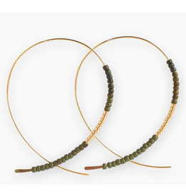 Lenny & Eva L&E Norah Earrings, olive/gold