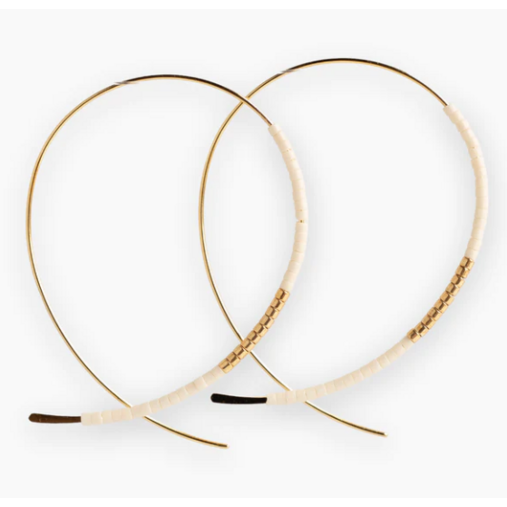 Lenny & Eva L&E Norah Earrings, ivory/gold