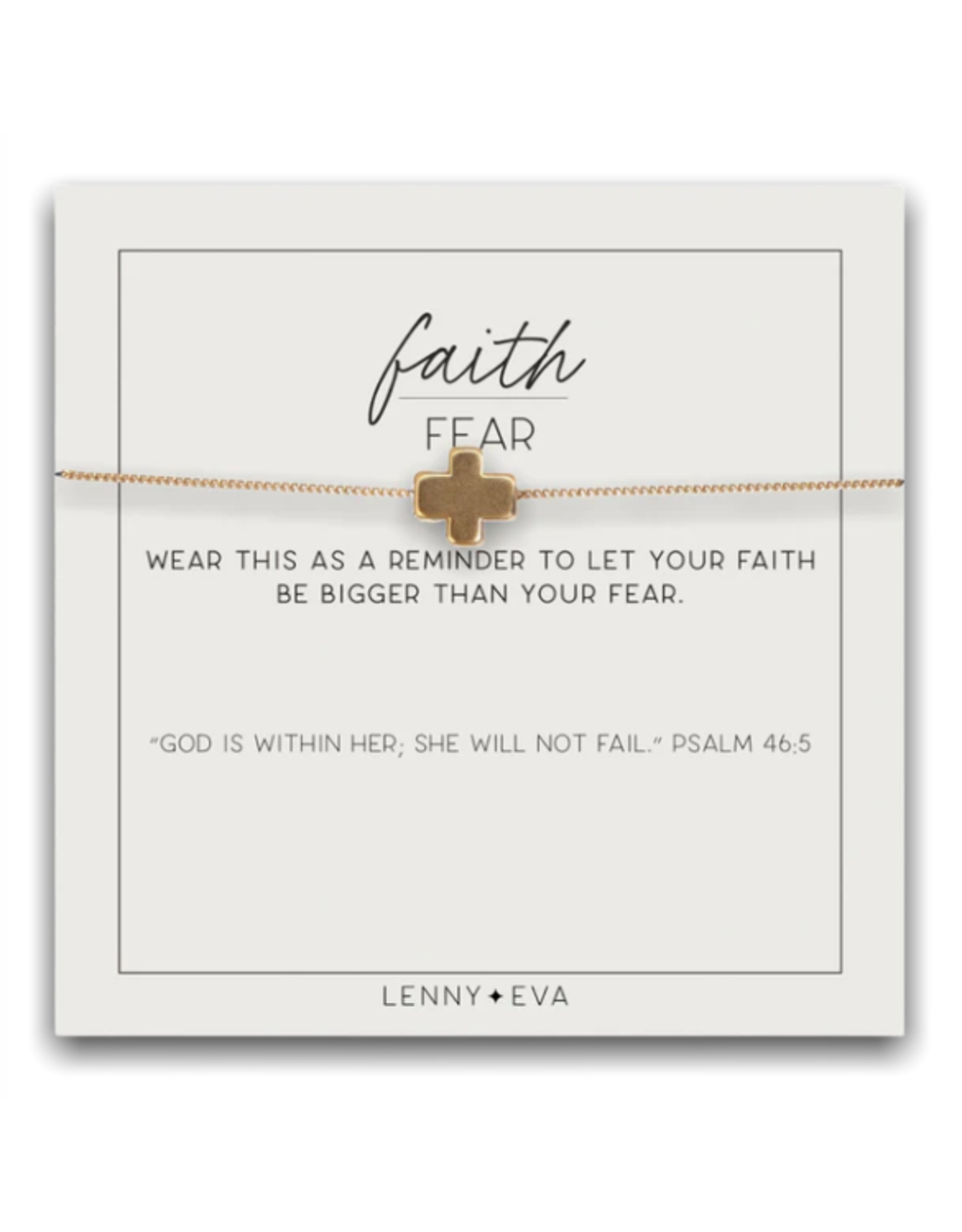 Lenny & Eva L&E Faith Over Fear Necklace, gold