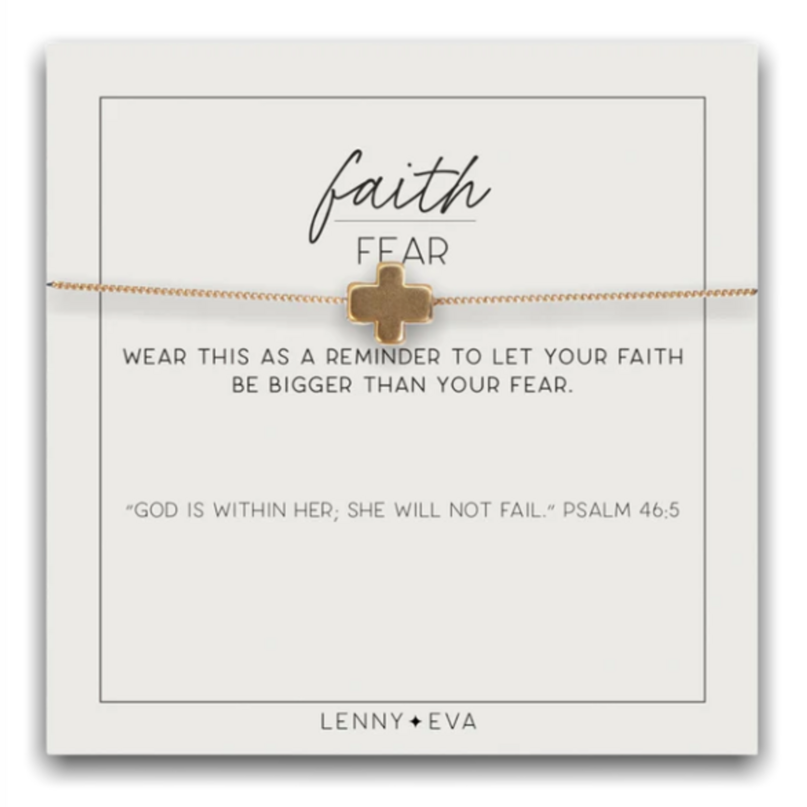 Lenny & Eva Faith Over Fear Necklace, gold