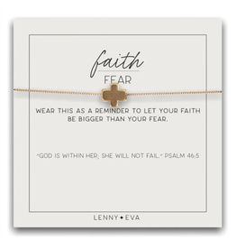 Lenny & Eva L&E Faith Over Fear Necklace, gold