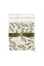 Mud Pie White Xmas Towel Set