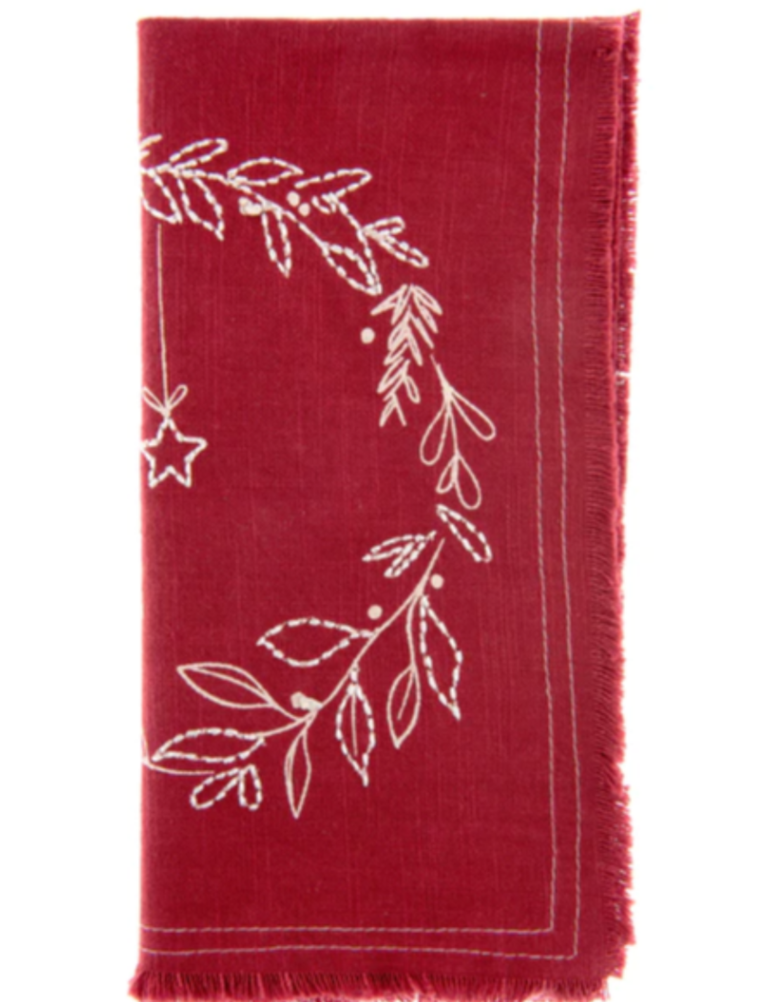 Karma Embroidered Cotton Dinner Napkins