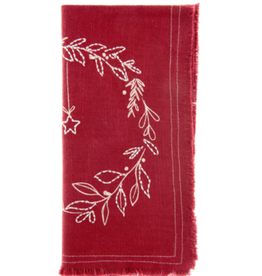Karma Embroidered Cotton Dinner Napkins