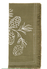 Karma Embroidered Cotton Dinner Napkins