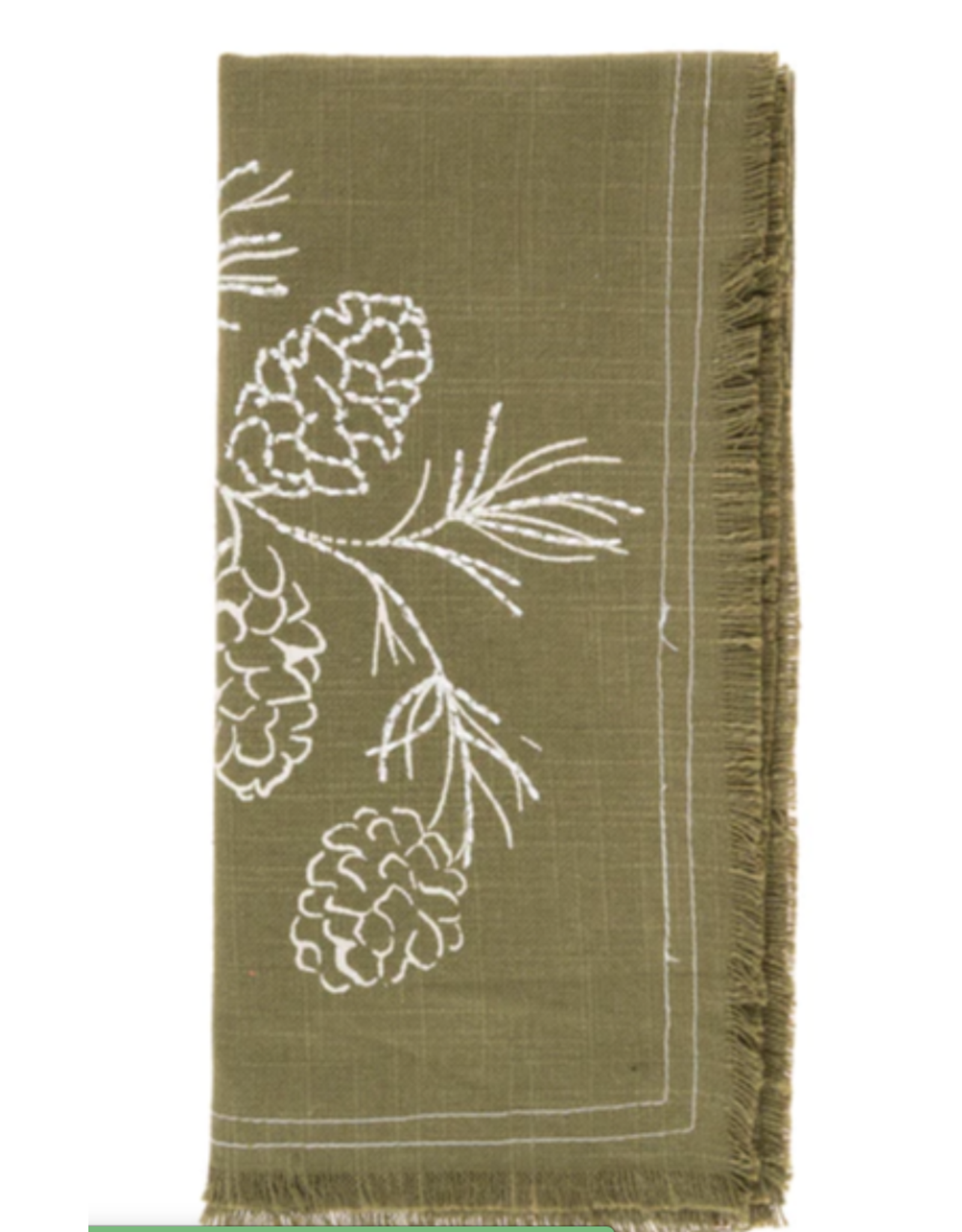 Karma Embroidered Cotton Dinner Napkins