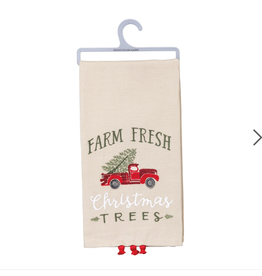 Primitives by Kathy Dish Towel, Farm Fresh Christmas Trees