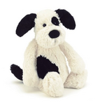 Jellycat Bashful Black & Cream Puppy
