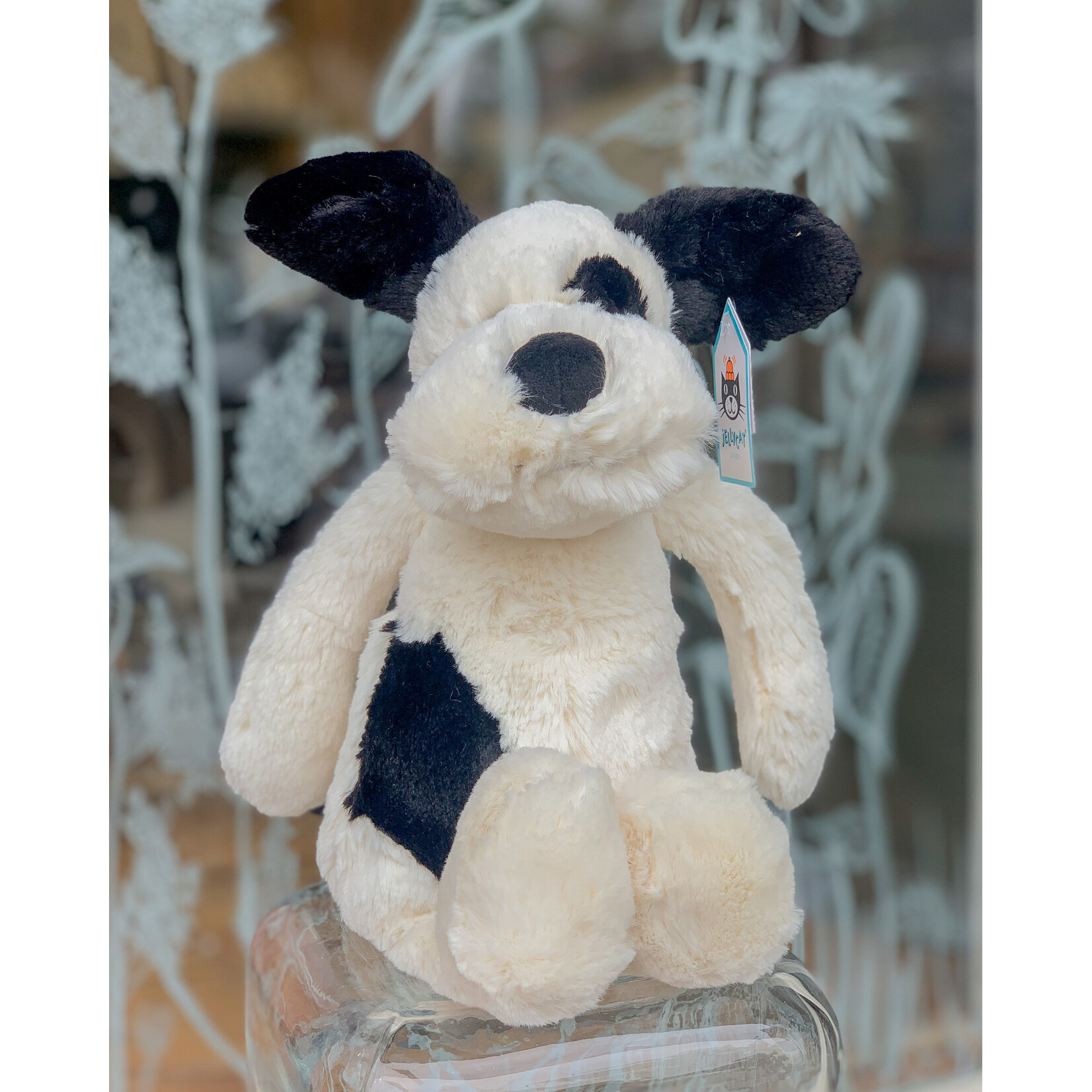 Bashful Rufferty Black & Cream Puppy