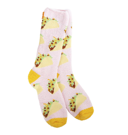 World's Softest Socks Cozy Crew Socks Taco OS