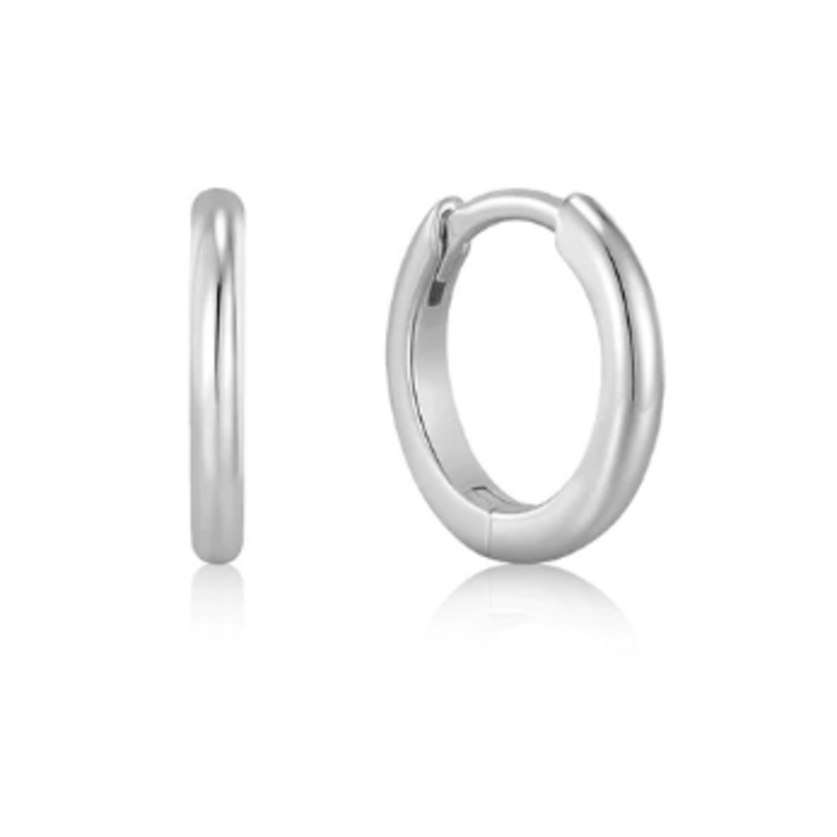 Ania Haie Ania Haie Smooth Mini Huggie Hoop Earrings, silver