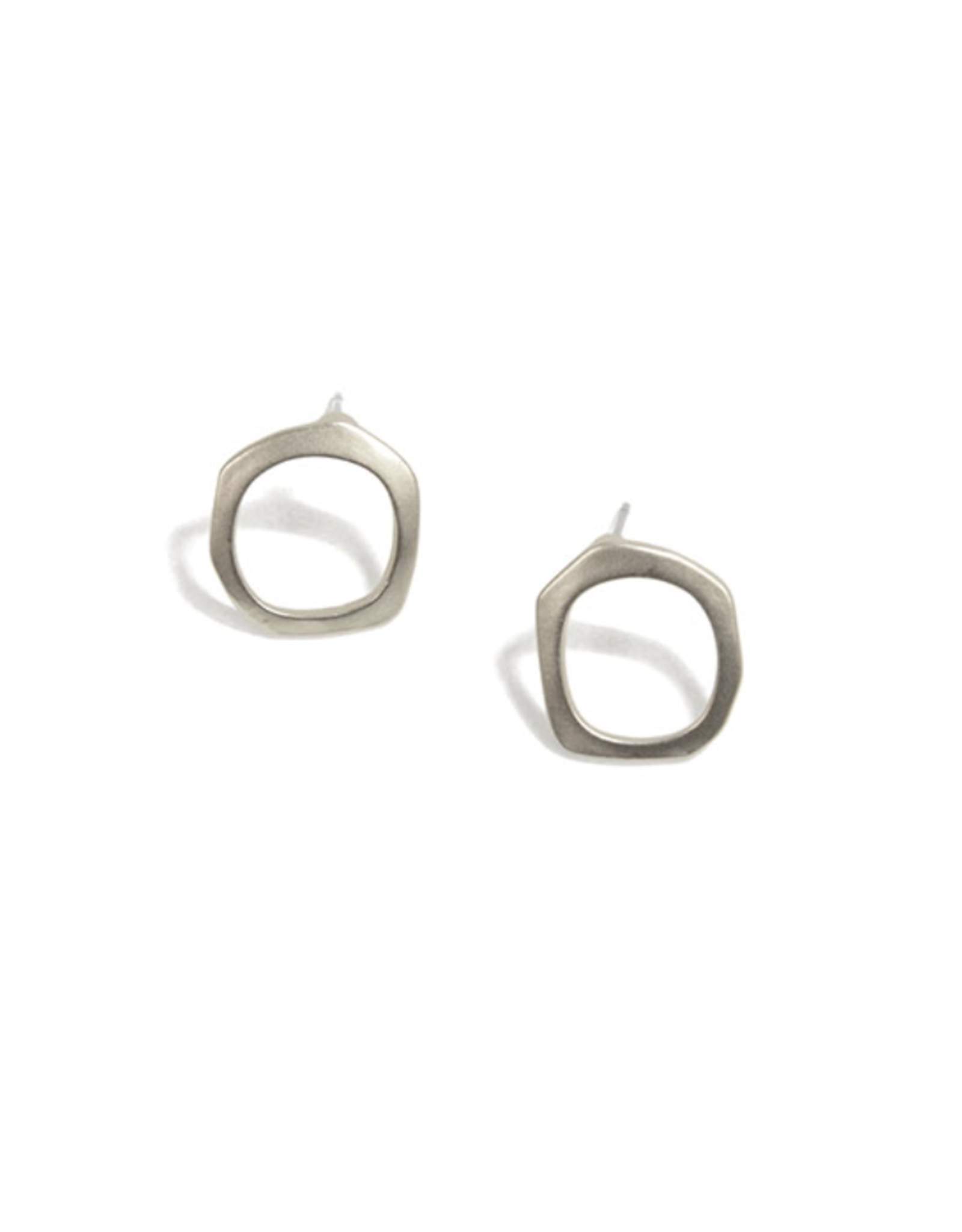 JS Post Organic Circle Earrings