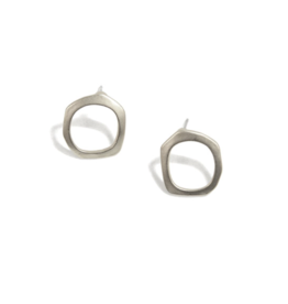 JS Post Organic Circle Earrings